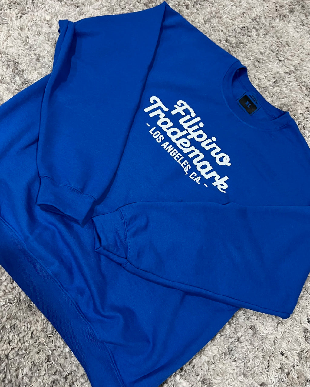 FILIPINO TRADEMARK Crewneck Sweater LA Blue