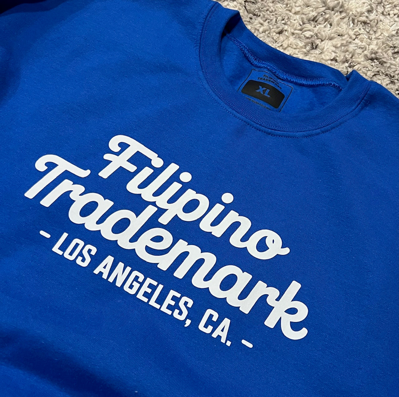 FILIPINO TRADEMARK Crewneck Sweater LA Blue
